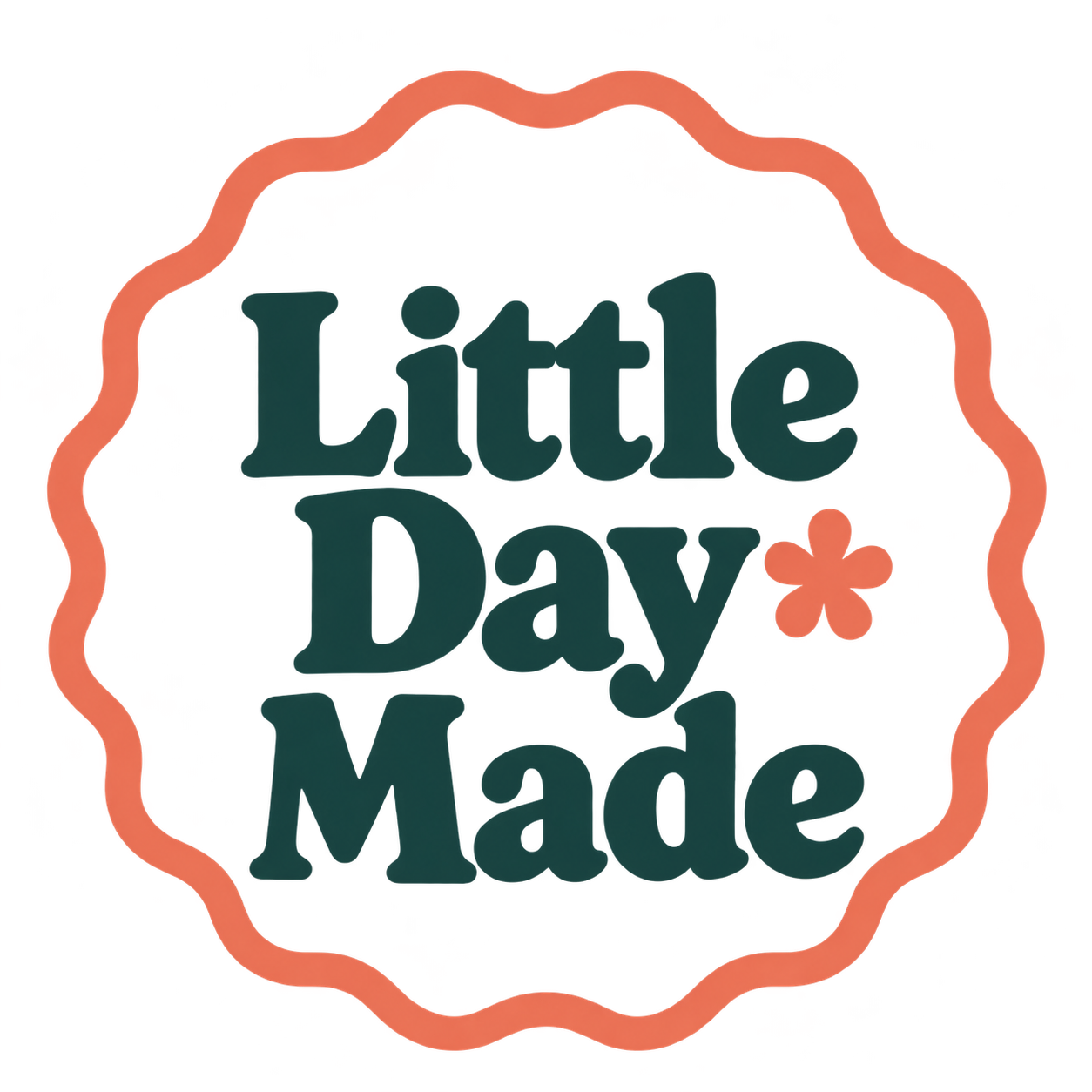 Little Day Made coral badge